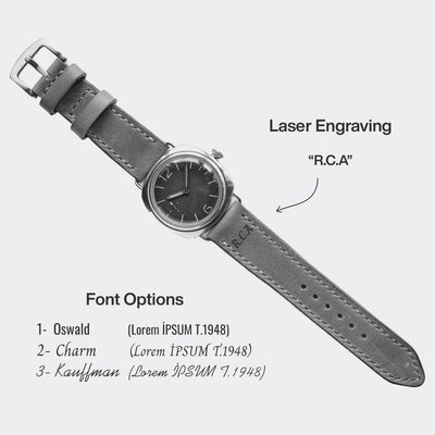 Custom Made VegTan Leather Watch Strap - Carmine
