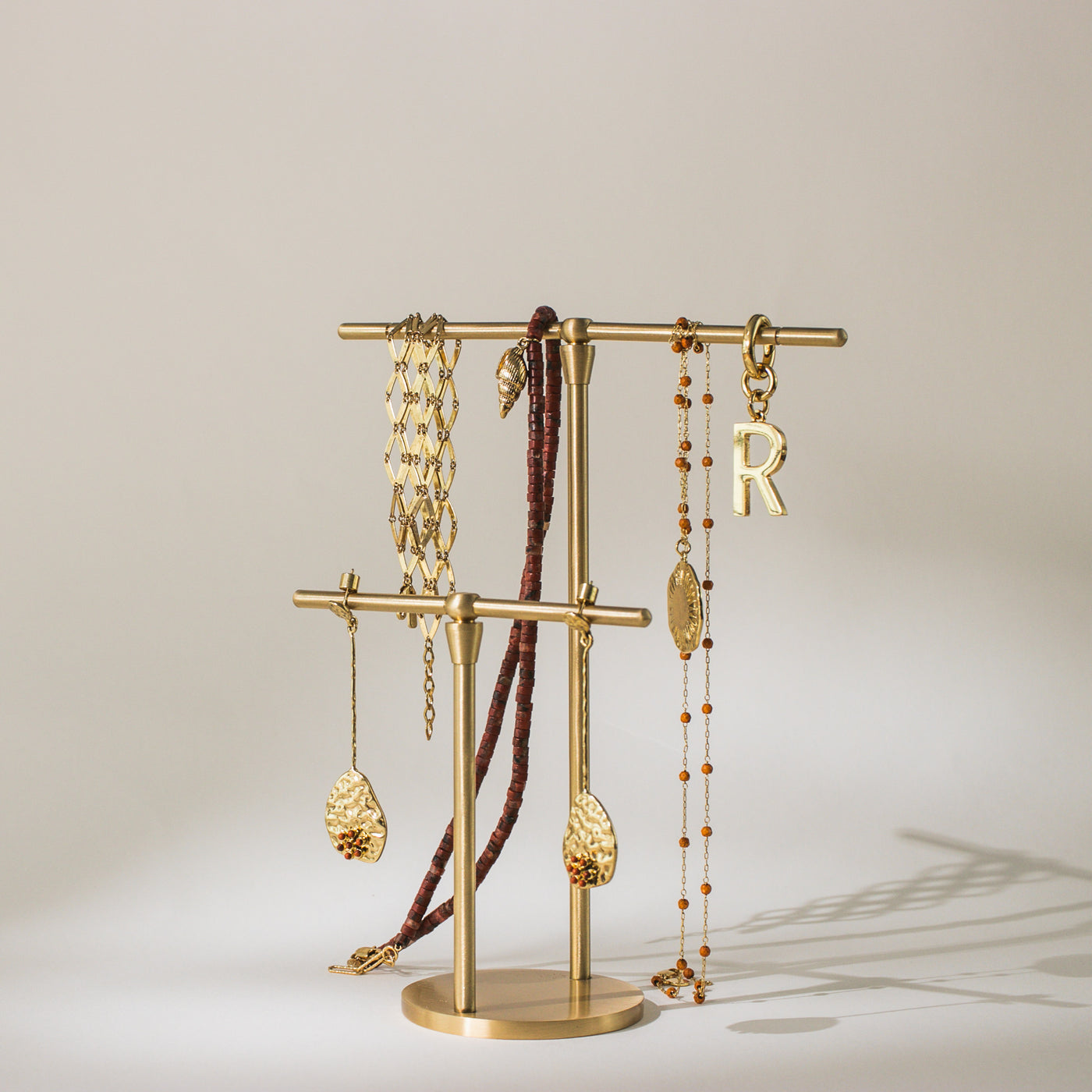 Brass Jewellery Stand - Dual