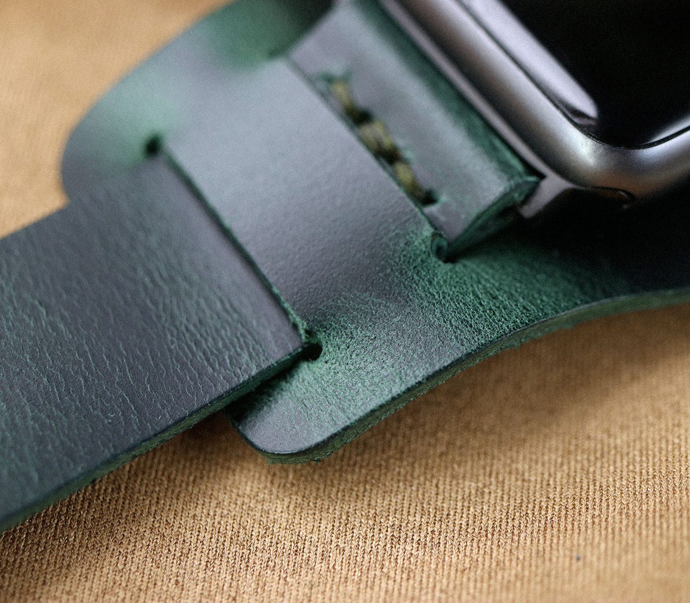Apple Watch Minimal Bund Strap - Forest Green