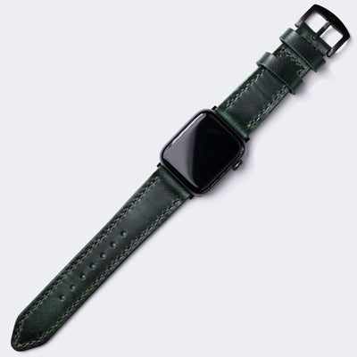 Custom Made Apple Watch Strap - Forest Green