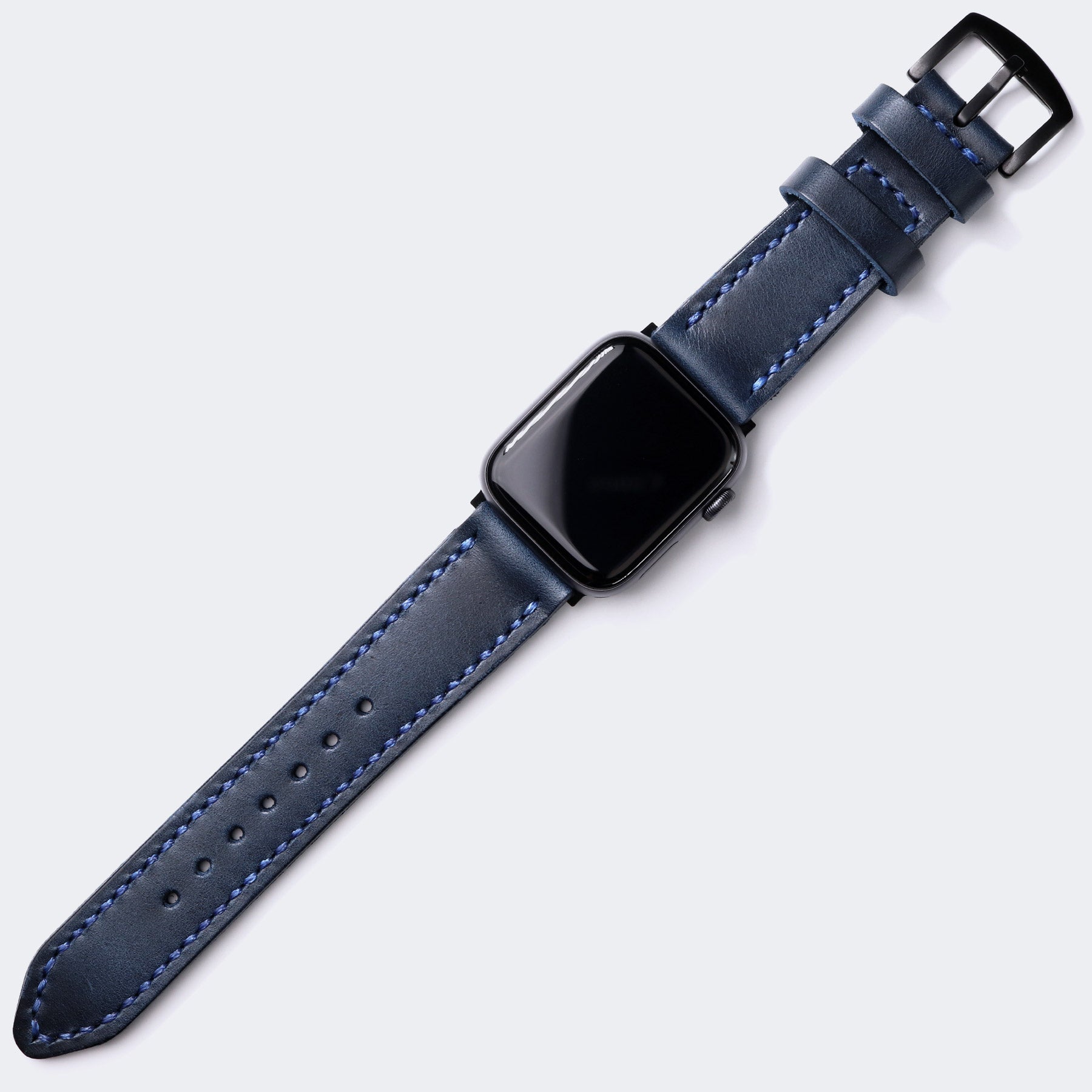Navy Blue Swift Italian Calfskin Apple Watch Strap - Broad Street Bespoke