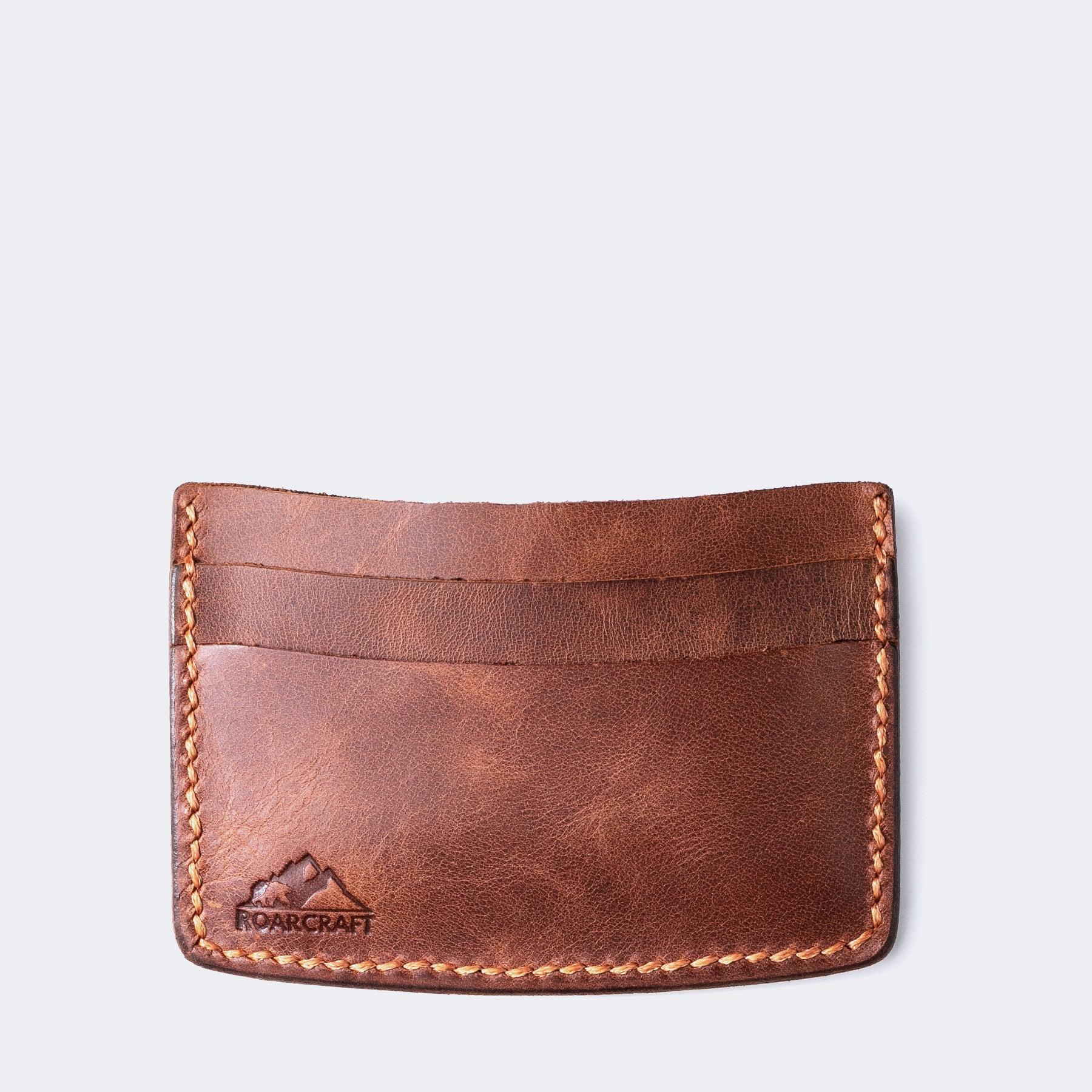 Vertical Bifold Leather Wallet - Laodikya - Tobacco by Roarcraft