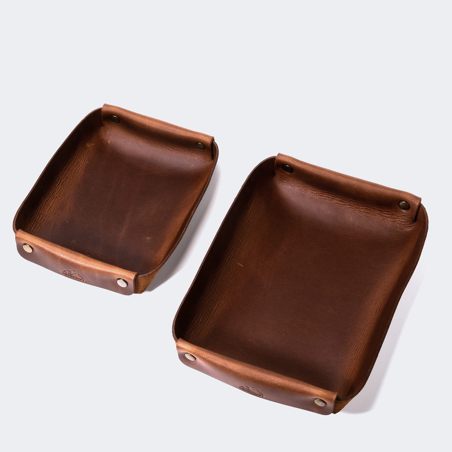 Leather Valet Tray - Desktop Organizer Brown Leather Valet Tray - Desktop Organizer Brown