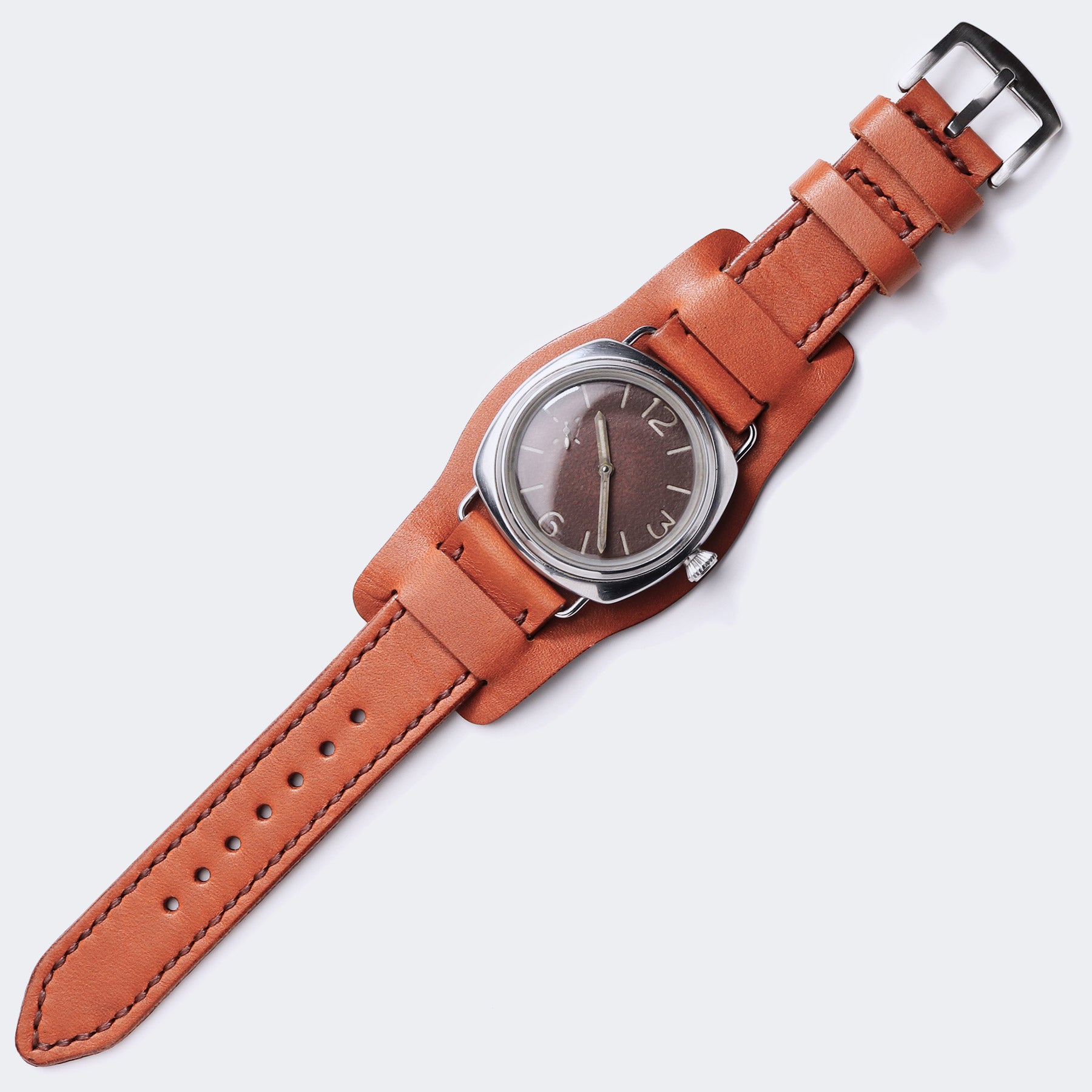 Cinturino per orologio Bund in pelle marrone chiaro
