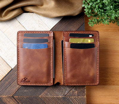leather vertical wallet
