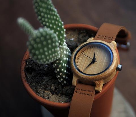 natural wood watch