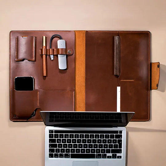 leather macbook organizer