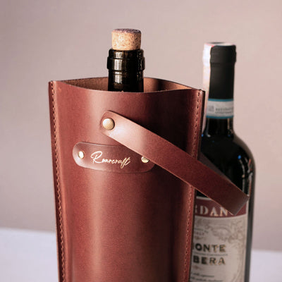 Leather Wine Bottle Carrier