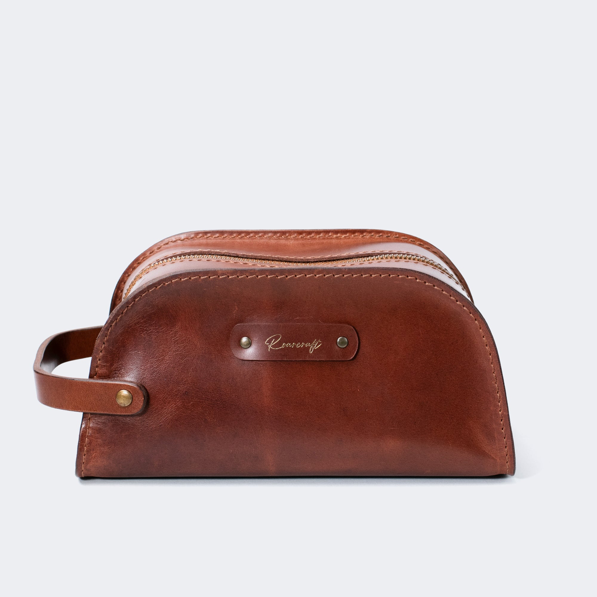 Stylish Leather Dopp Kit - Essential Toiletry Bag - Wash Bag – Roarcraft