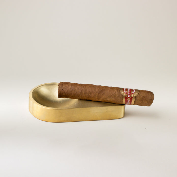 Oval Brass Cigar Ashtray