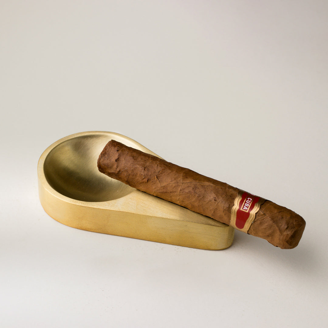 Oval Brass Cigar Ashtray