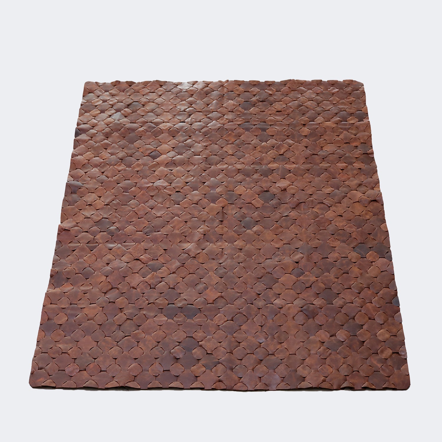 Knitted Leather Rug - Woven Leather Rug - Boho Style – Roarcraft