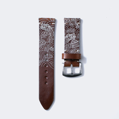 Dragon - Leather Watch Strap - Antique Brown