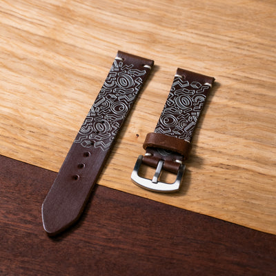 Shapes - Leather Watch Strap - Antique Brown