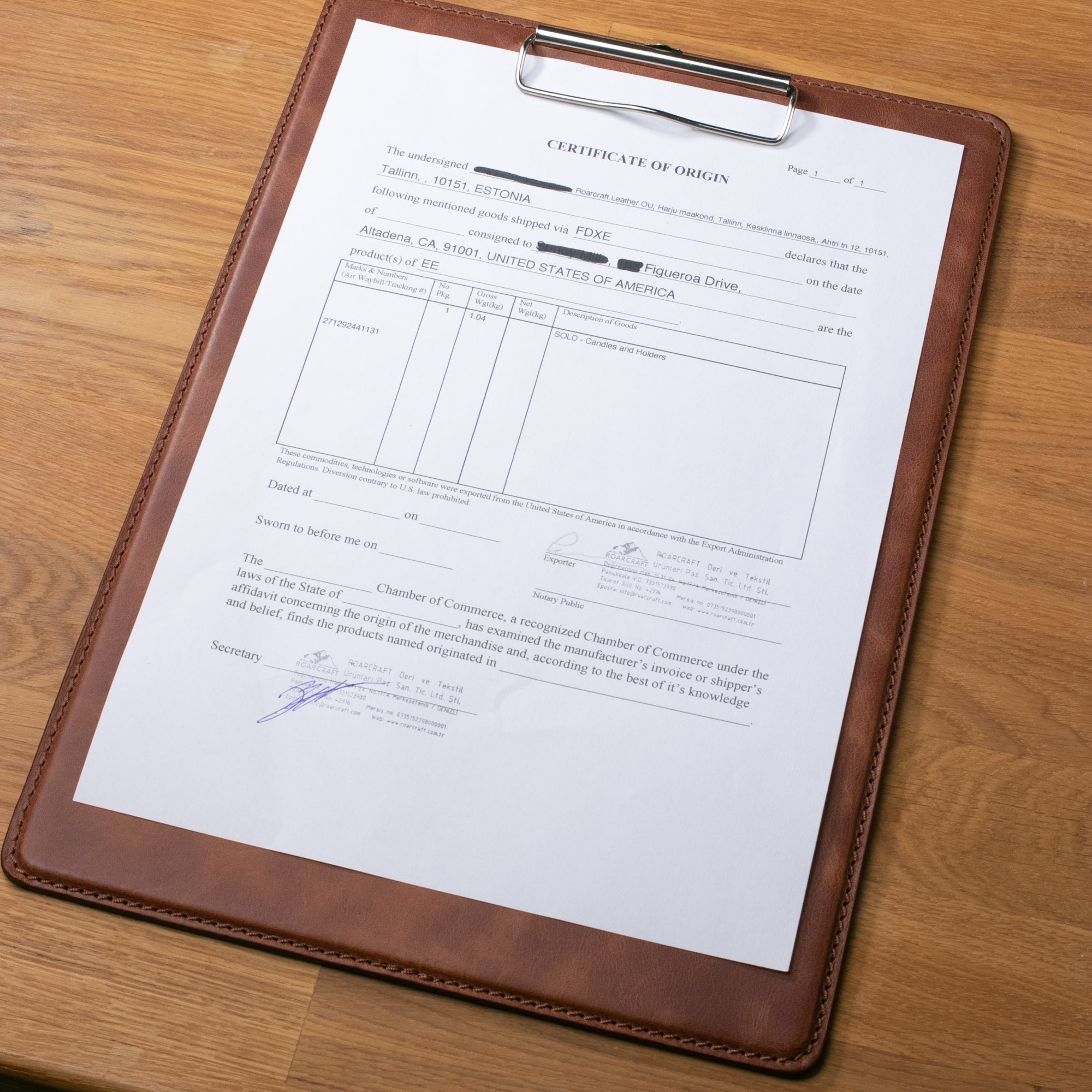 Leather Coaster Set of 6 with Leather Tray – Roarcraft