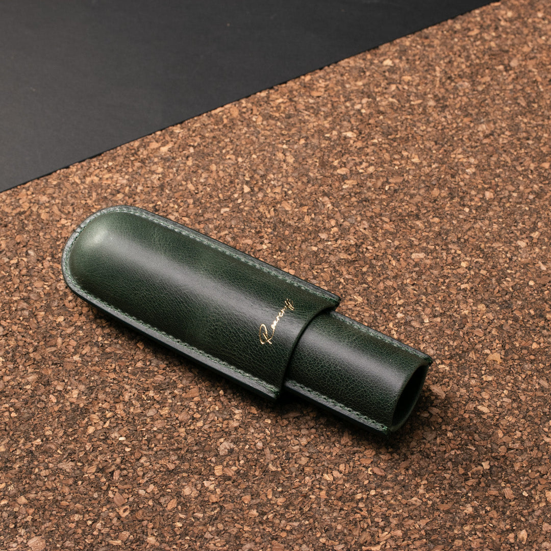 Leather Cigar Case for 1 - Emerald