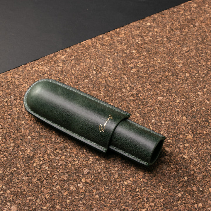 Leather Cigar Case for 1 - Emerald