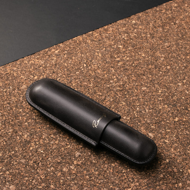 Leather Cigar Case for 1 - Coal