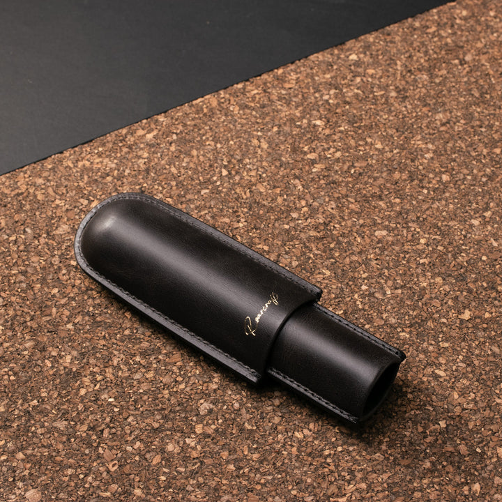 Leather Cigar Case for 1 - Coal