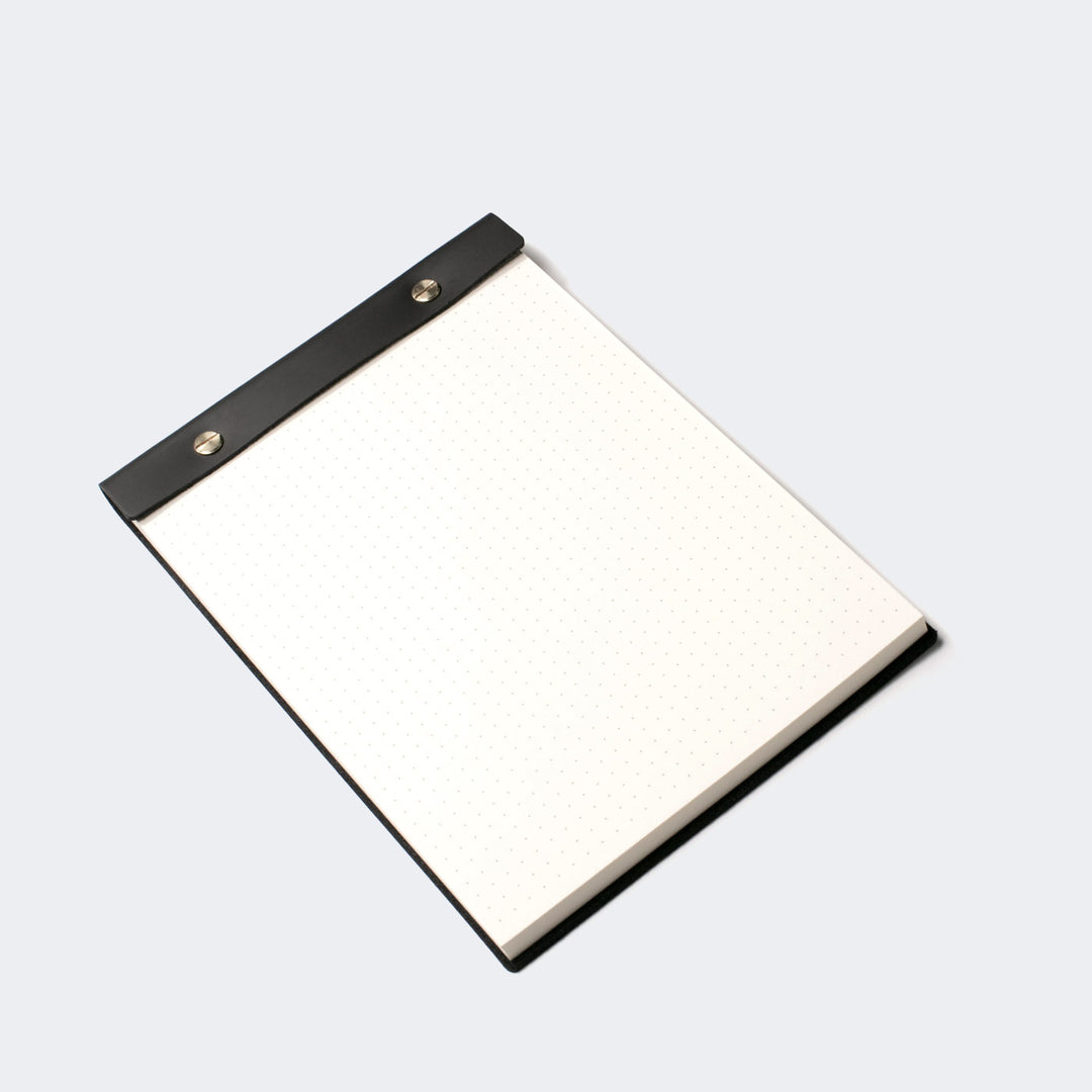Leather A5 Notepad Black