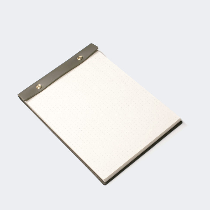 Leather A5 Notepad Olive
