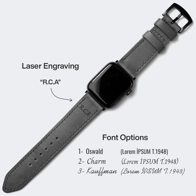 Custom Made Apple Watch Strap - Saxe Blue Saffiano