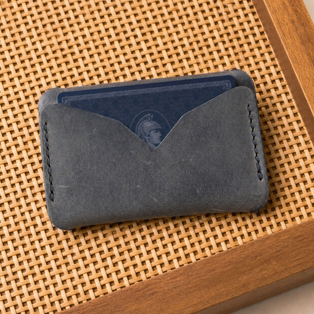 Leather Mini Card Holder - Troya