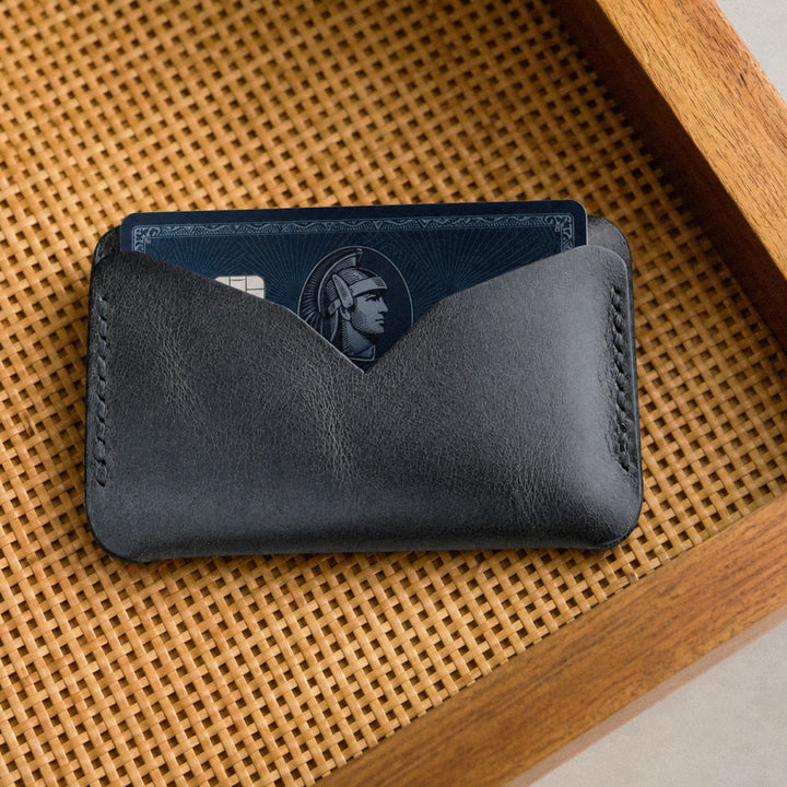 Leather Mini Card Holder - Troya