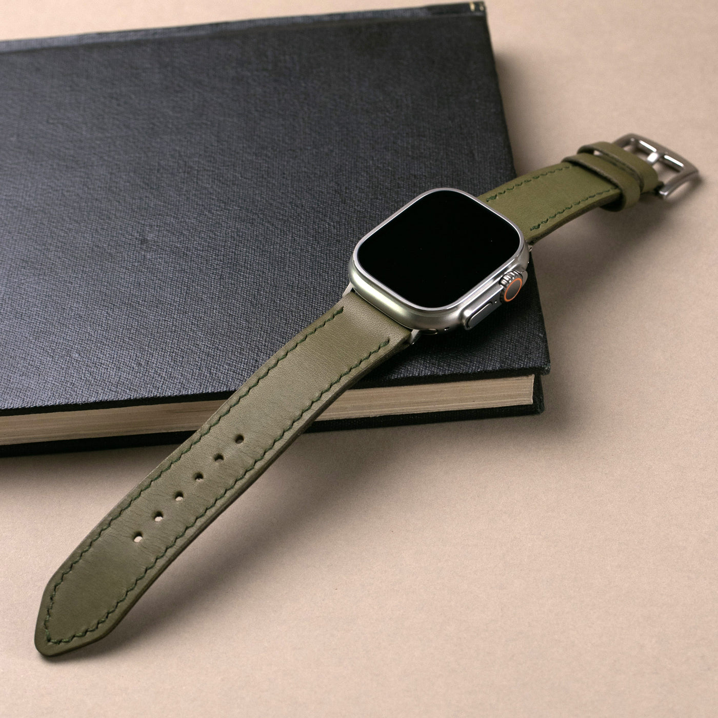 VegTan Leather Apple Watch Strap - Olive