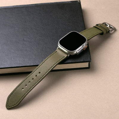 VegTan Leather Apple Watch Strap - Olive
