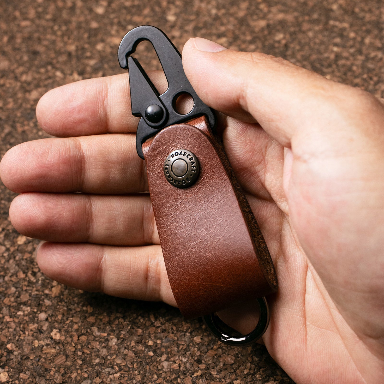 Durable Leather Key Holder - Metal Carabiner – Roarcraft