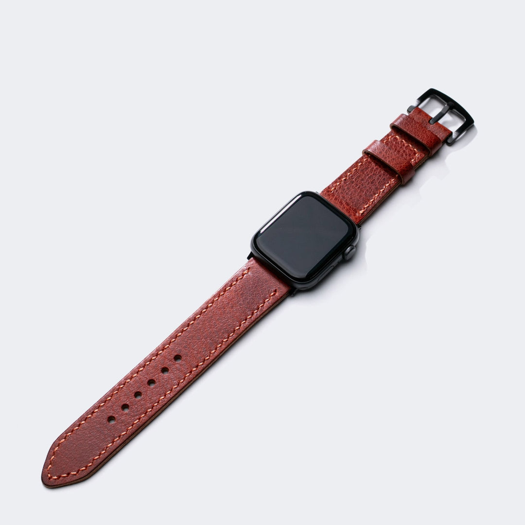 Custom Made Apple Watch Strap - Burgundy