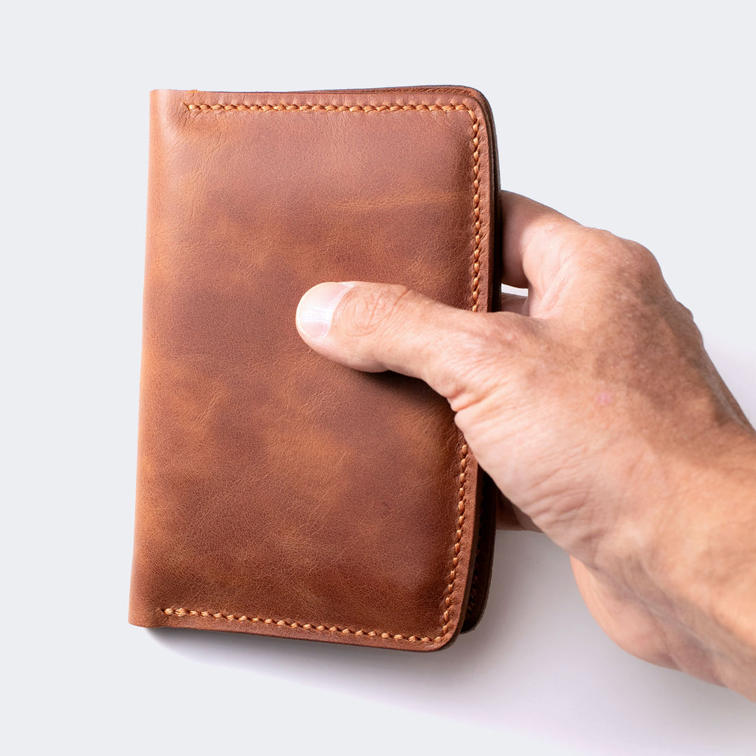 Leather Double Passport Wallet - Nemrut