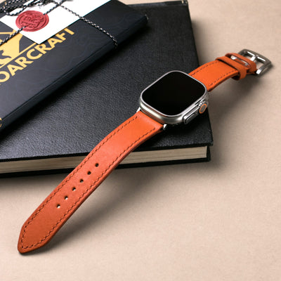 VegTan Leather Apple Watch Strap - Orange