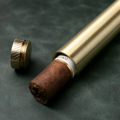 Brass Travel Cigar Tube