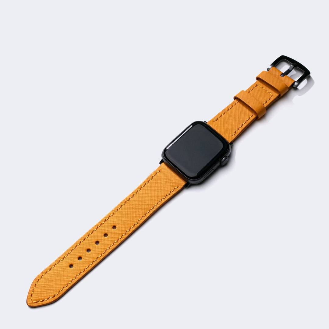 Custom Made Apple Watch Strap - Amber Saffiano