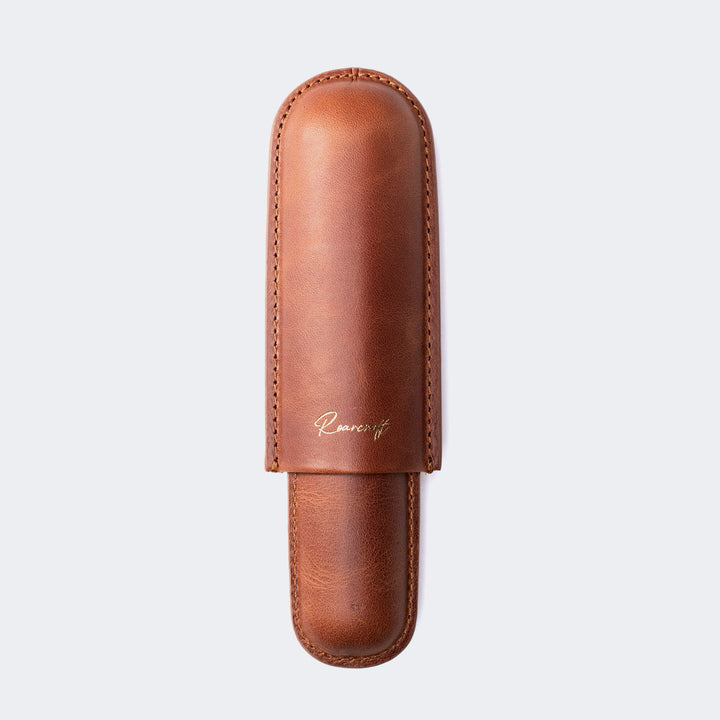 Leather Cigar Case for 1 - Tobacco