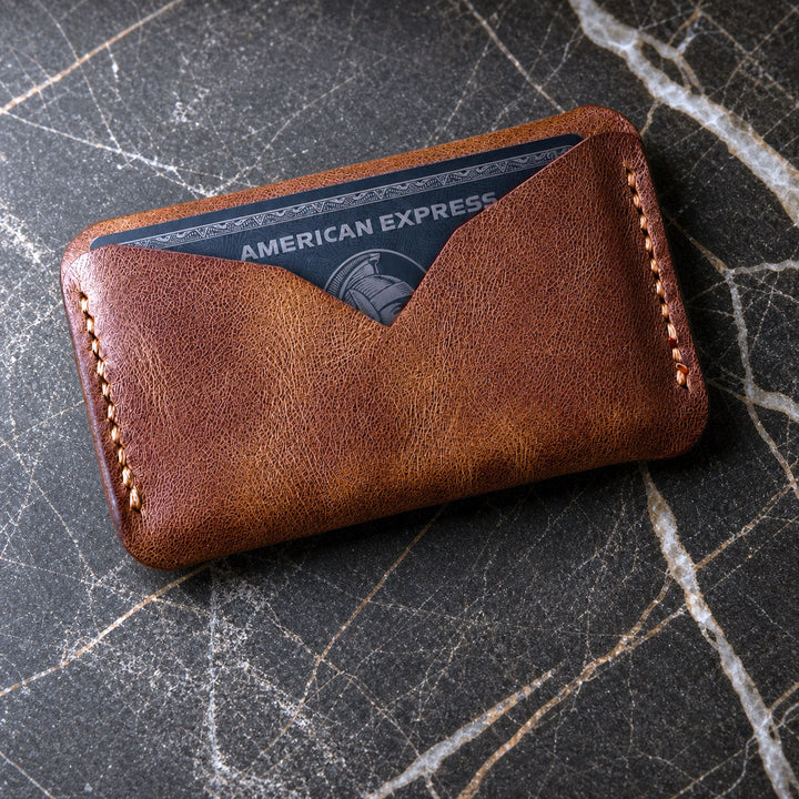 Leather Mini Card Holder - Troya