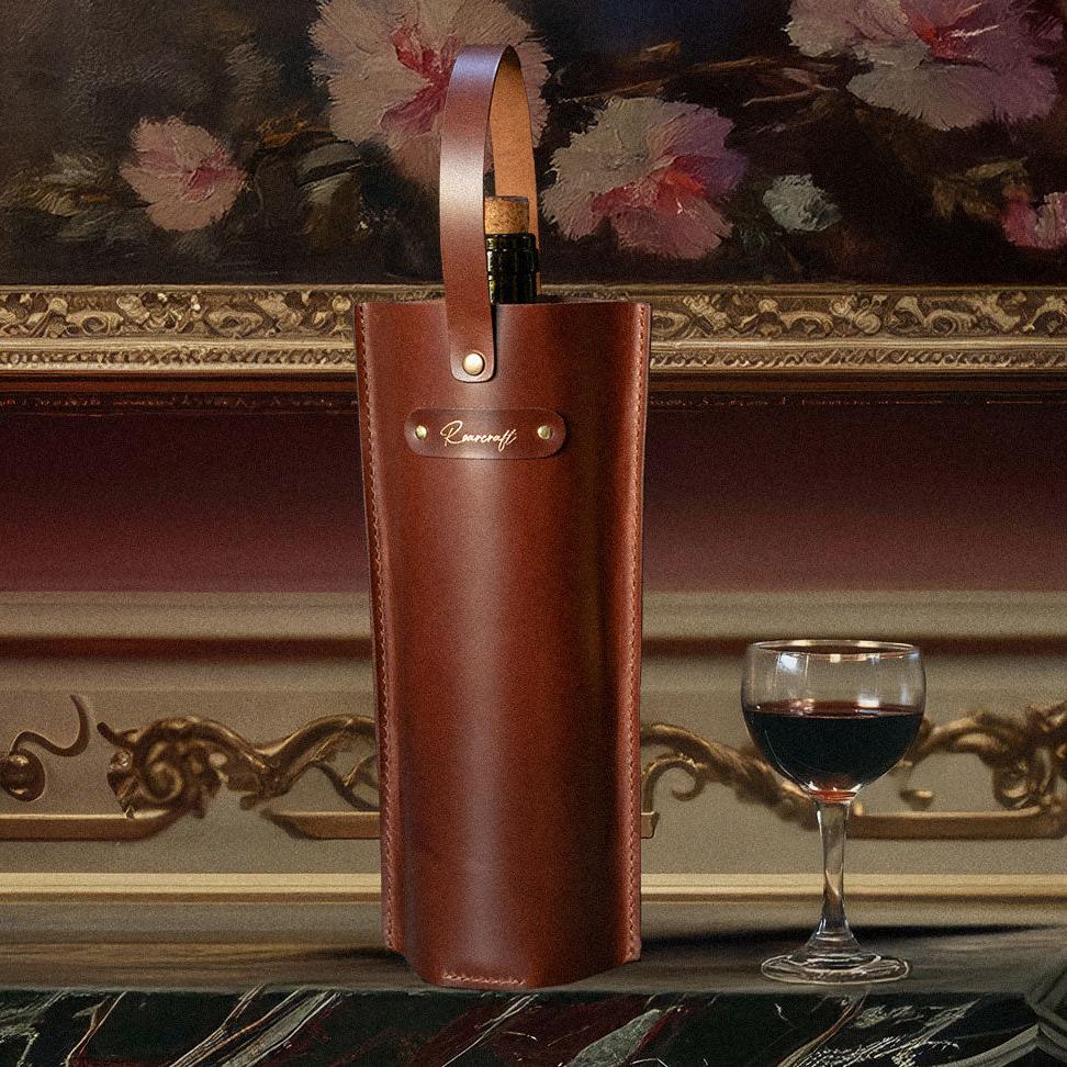 Leather Wine Bottle Carrier