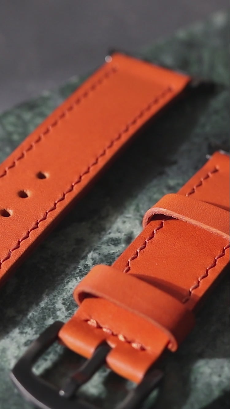 VegTan Leather Apple Watch Strap - Orange