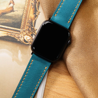 VegTan Leather Apple Watch Strap - Teal