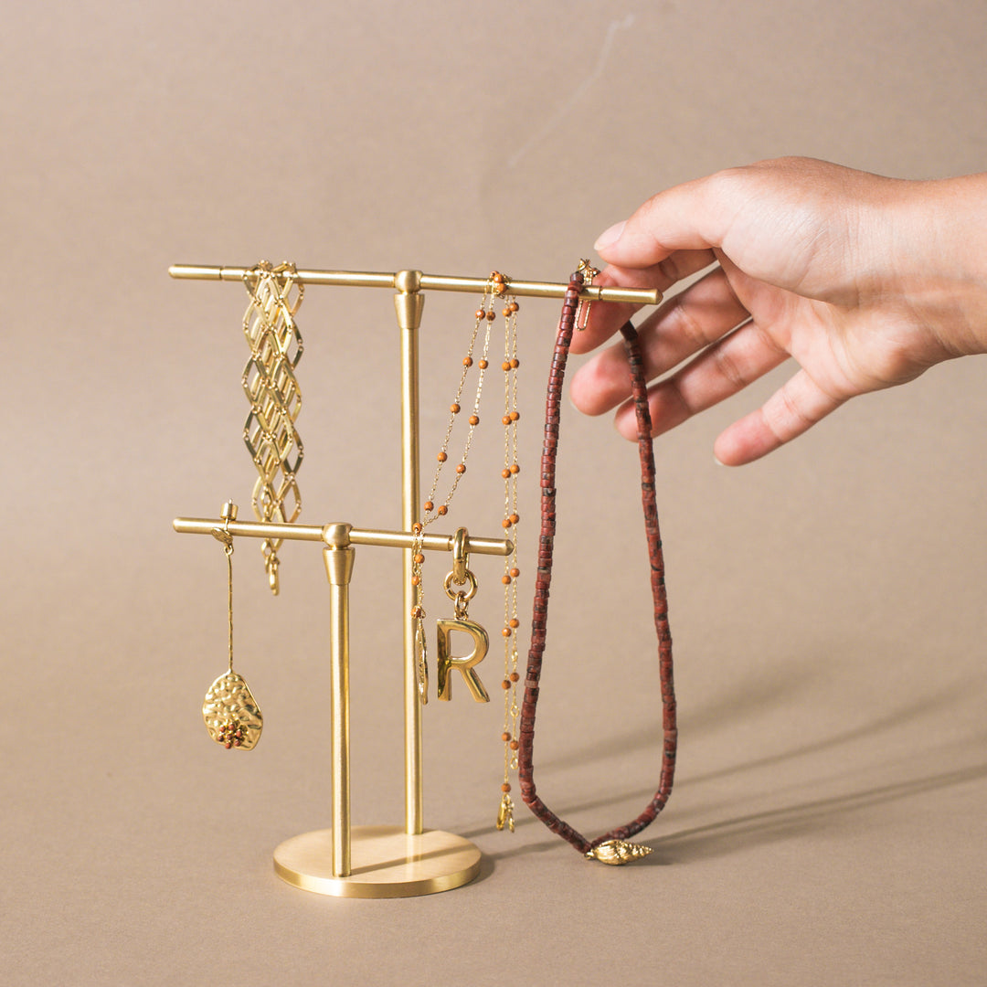 Brass Jewellery Stand - Dual