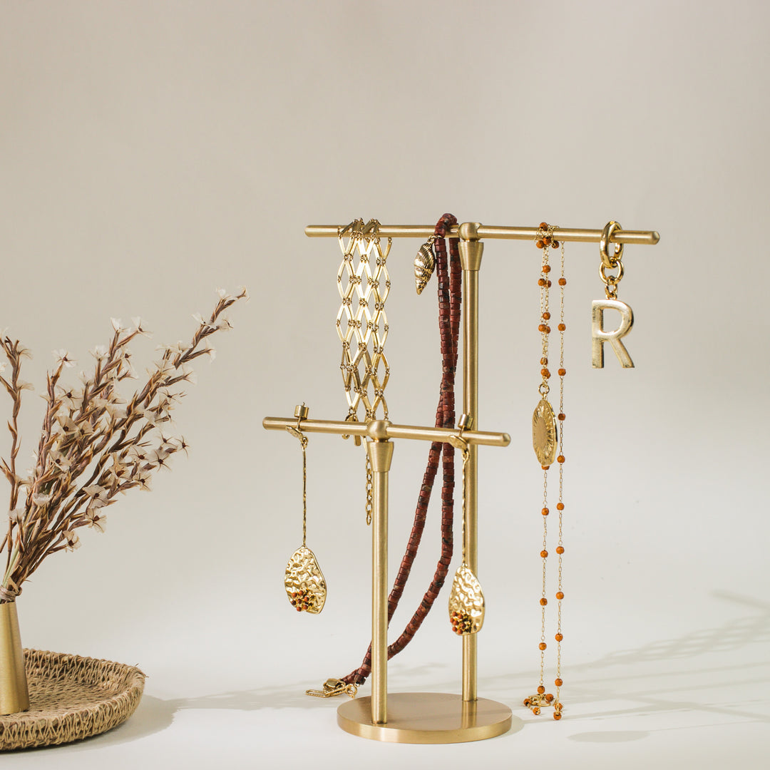 Brass Jewellery Stand - Dual