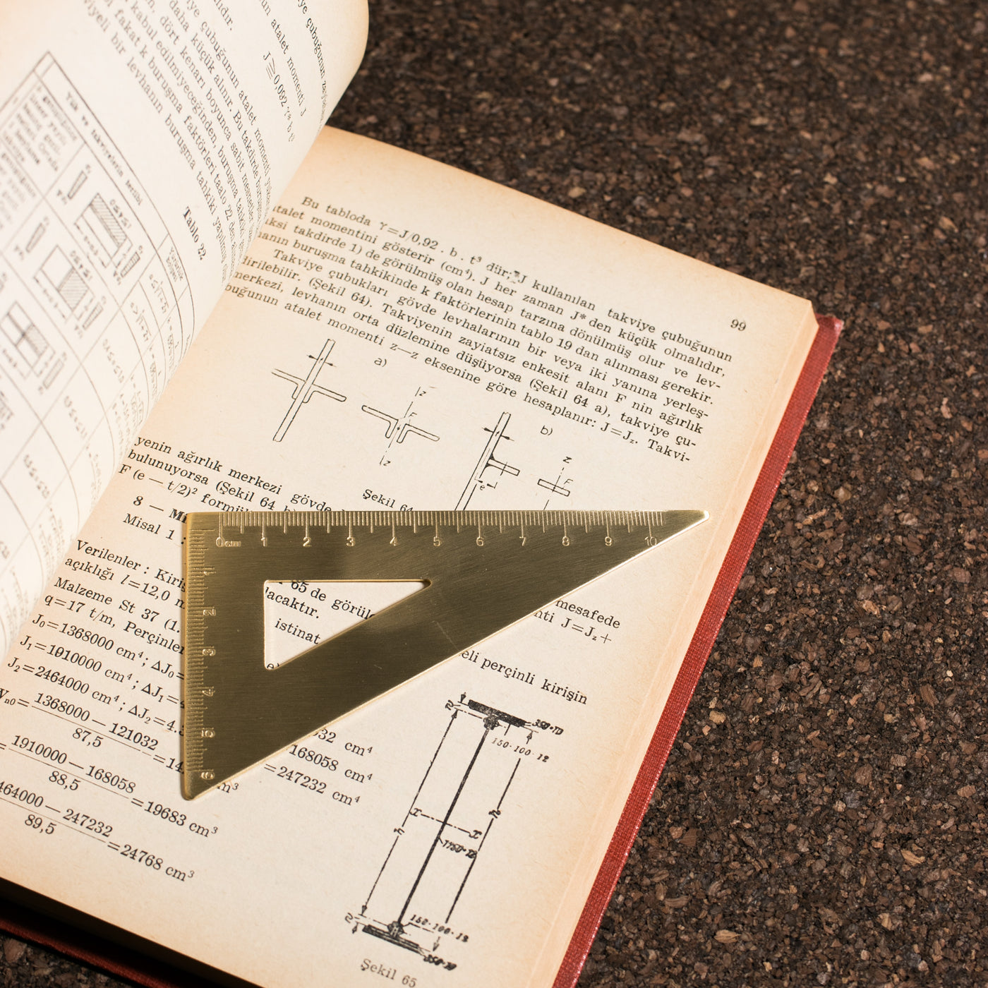 Brass Set Square - Technical Drawing Rulers – Roarcraft