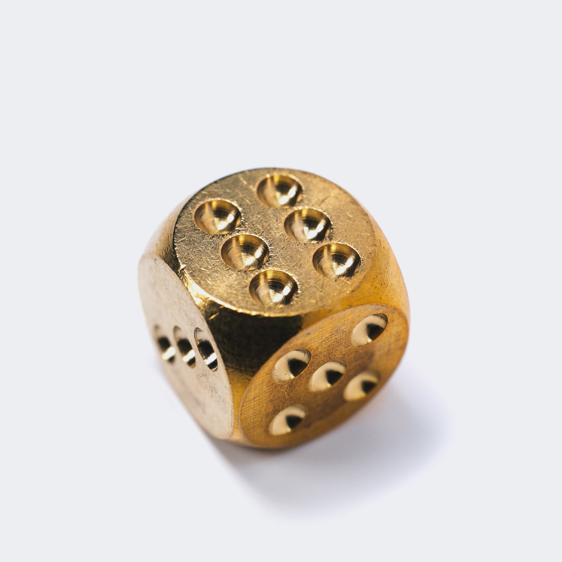 Solid Brass Pair Dice – Antique Finish, Rounded Corners, Heavy Duty 2 Dices