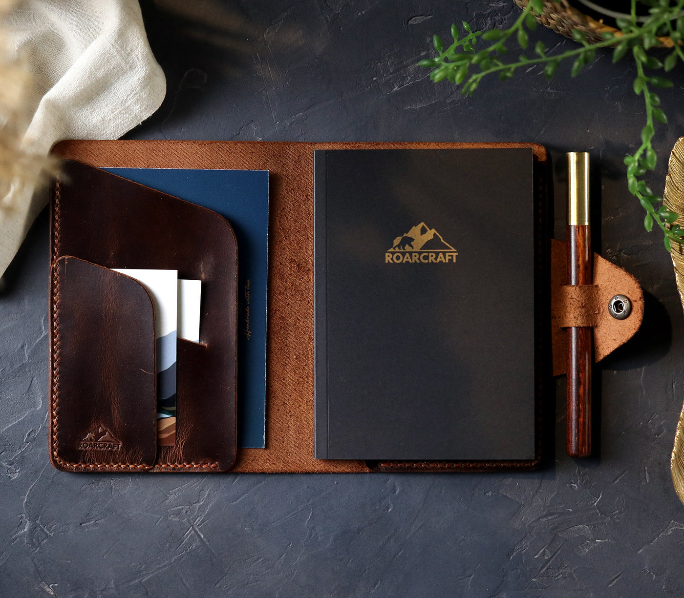 Leather A6 Personal Organiser in Red & Cognac – ANTORINI®