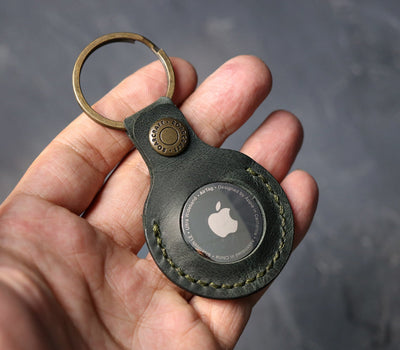 Leather Airtag Case - Key Ring