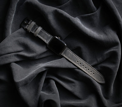Custom Made Apple Watch Strap - Antique Gray