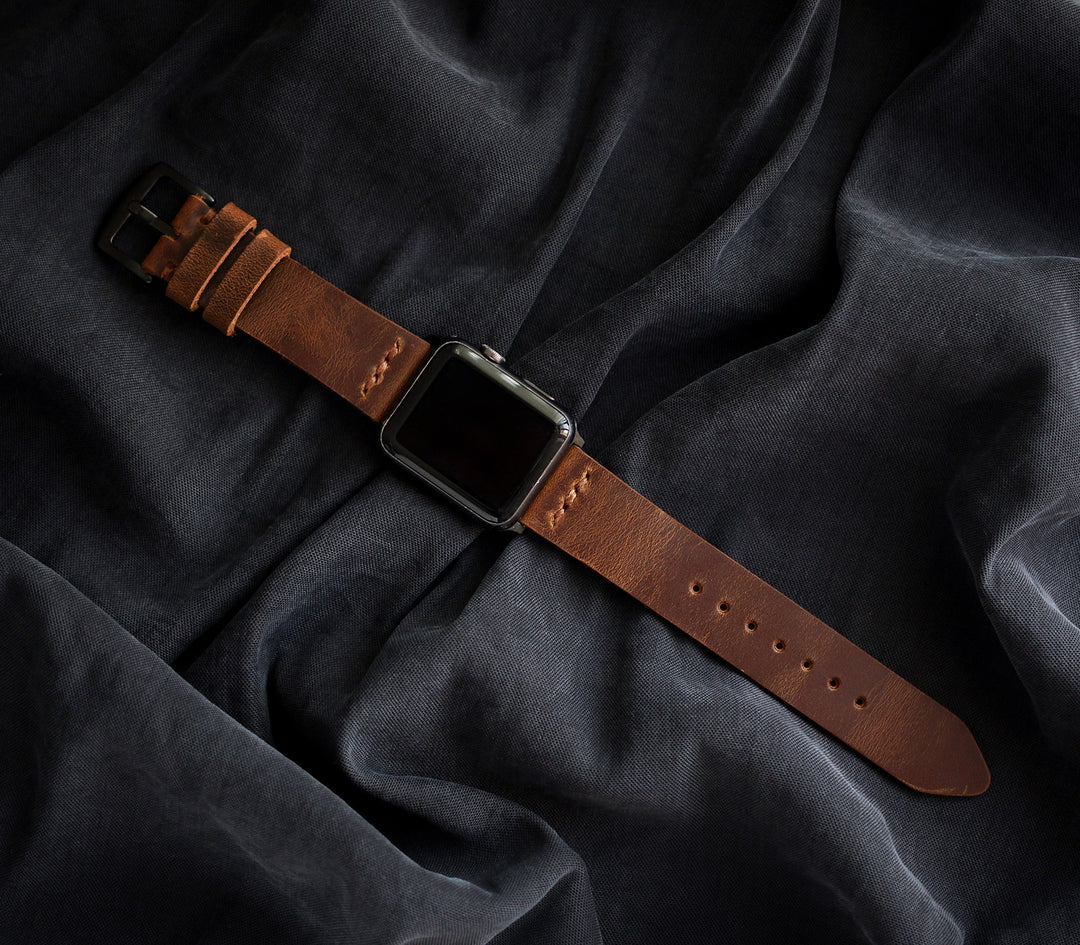 Apple Watch Leather Band - Antique Brown