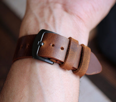 Apple Watch Leather Band - Antique Brown